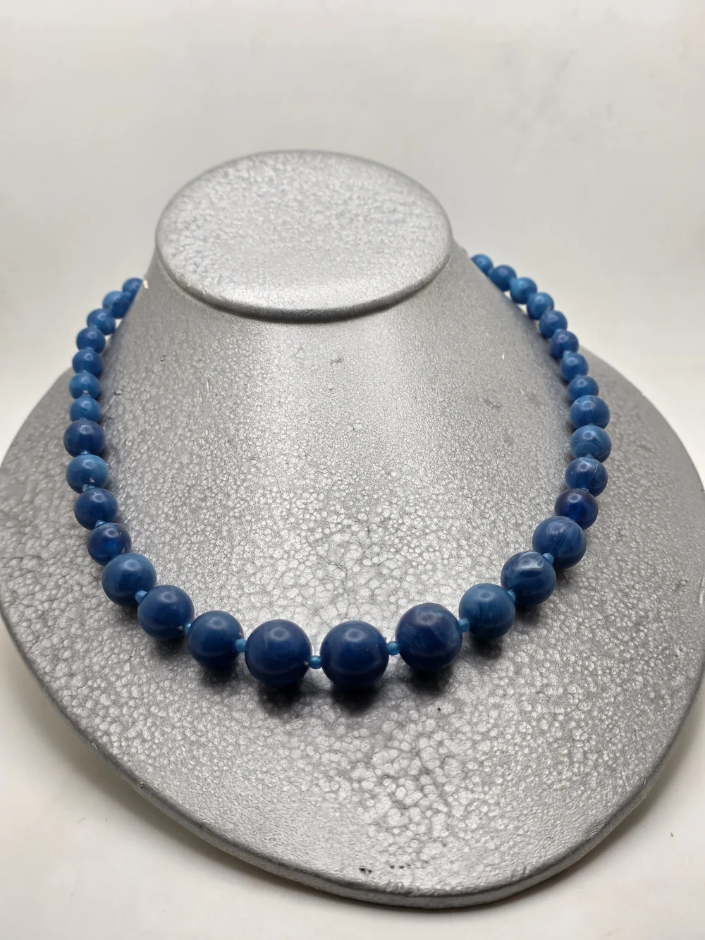 Vintage Blue Beaded Necklace
